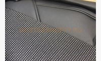 Чехлы экокожа черная, ткань в точку(для комплектации Дастер 2015- с разд. задней спинкой)