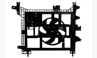 Вентилятор охлаждения радиатора 8200880554 / 214810879R Дастер 2010-2015 (дорест) K4M/F4R/K9K без кондиц (LUZAR)