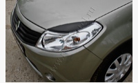 Накладки на передние фары (Реснички) Renault Sandero 2009-