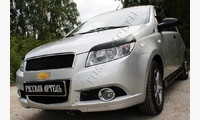 Накладки на передние фары (Реснички) Chevrolet Aveo Хэтчбек 5 дв. 2008-2012
