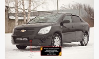 Зимняя заглушка решетки переднего бампера Chevrolet Cobalt (седан) 2013-