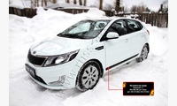 Молдинги на двери (вариант 1) KIA Rio III (хетчбек) 2011-2015 (дорестайлинг)
