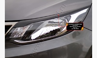 Накладки на передние фары (реснички) KIA Rio III (седан) 2015- (рестайлинг)