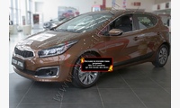 Накладки на передние фары (реснички) KIA Cee'd (хэтчбэк) 2015-
