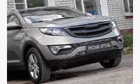 Решётка радиатора. Вариант 2 с сеткой металлик KIA Sportage 2010-2013