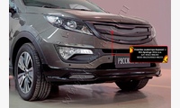 Решетка радиатора Вариант 2 с сеткой металлик KIA Sportage 2014-2015