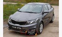 Зимняя заглушка решётки переднего бампера KIA Rio III (седан) 2015- (рестайлинг)