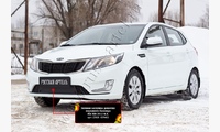 Зимняя заглушка решетки переднего бампера KIA Rio III (седан) 2011-2015 (дорестайлинг)