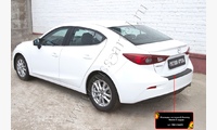 Накладка на задний бампер Mazda 3 седан 2013-2016 (III дорестайлинг)