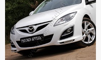 Накладки на передние фары (реснички) Mazda 6 2007-2010