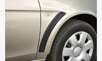 Накладки на передние крылья (с сеткой) Mitsubishi Lancer X 2007-2010