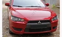 Накладки на передние фары (реснички) Mitsubishi Lancer X 2007-2010