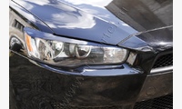 Накладки на передние фары (реснички) Mitsubishi Lancer X 2011-2014