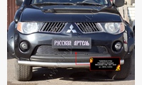 Защитная сетка переднего бампера Mitsubishi L200 2007-2010