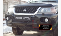 Защитная сетка переднего бампера Mitsubishi Pajero Sport 1998-2004