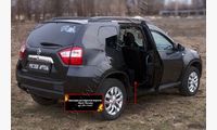 Накладки на ковролин порогов Nissan Terrano 2014-2017