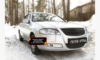 Накладки на передние фары (реснички) Nissan Almera Classic 2007-2012