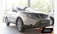 Защитная сетка и заглушка переднего бампера Nissan Qashqai 2014-