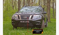 Зимняя заглушка решетки радиатора и переднего бампера Nissan Terrano 2014-2017