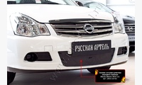 Зимняя заглушка решетки переднего бампера Nissan Almera 2014-