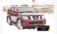 Зимняя заглушка решётки радиатора и переднего бампера Nissan Pathfinder 2004-2010 (R51)