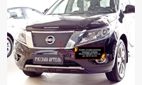 Зимняя заглушка решетки радиатора Nissan Pathfinder 2014-2016 (IV дорестайлинг)