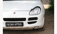 Накладки на передние фары (Реснички) Porsche Cayenne 2002-2010