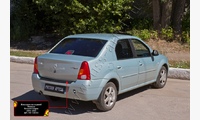 Накладка на задний бампер Renault Logan 2004-2010