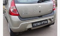 Защита заднего бампера Renault Sandero 2009-2013