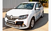 Накладки на передние фары (реснички) Renault Logan 2014-