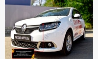 Накладки на передние фары (реснички) Renault Sandero 2014-