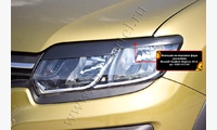 Накладки на передние фары (реснички) Renault Sandero Stepway 2014-