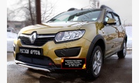 Защитная сетка решетки переднего бампера Renault Sandero Stepway 2014-