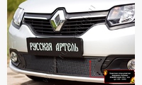 Защитная сетка решетки переднего бампера Renault Logan 2014-