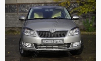 Накладки на передние фары (реснички) Skoda Fabia II 2010-2013