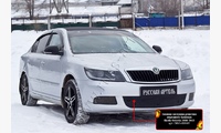 Зимняя заглушка решетки переднего бампера Skoda Octavia A5  2008-2013