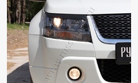 Накладки на передние фары (реснички) Suzuki Grand Vitara 2008-2012
