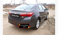 Накладка на задний бампер Toyota Corolla (седан) 2012-2015