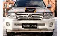 Накладки на передние фары (реснички) Toyota LC 200 2012-2015