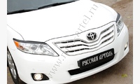 Накладки на передние фары (Реснички) укороч. Toyota Camry V40 2009-2011