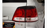Накладки на задние фонари (реснички) Toyota LC 200 2007-2011