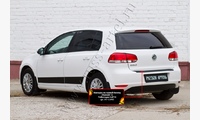 Накладка на задний бампер (Вариант 2) Volkswagen Golf VI 2009-2012