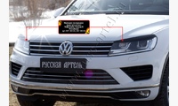 Накладки на передние фары (реснички) Volkswagen Touareg 2014-