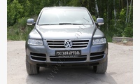 Накладки на передние фары (реснички) Volkswagen Touareg 2002-2006