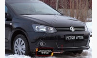 Защитная сетка решетки переднего бампера (Highline) Volkswagen Polo V 2009-2015