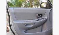Набор вставок в двери из кожзаменителя (Винилискожа) Hyundai Accent, серые
