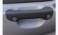 Набор кожаных накладок на внутренние ручки дверей Hyundai Accent, черные