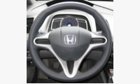 Кожаная оплетка на руль Honda Civic VIII (2006-2011), черная
