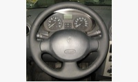 Кожаная оплетка на руль Renault Logan 1 фаза, Clio II (B/C/SB0), Dacia Logan, черная