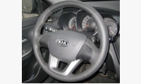 Кожаная оплетка на руль Kia Rio III, черная